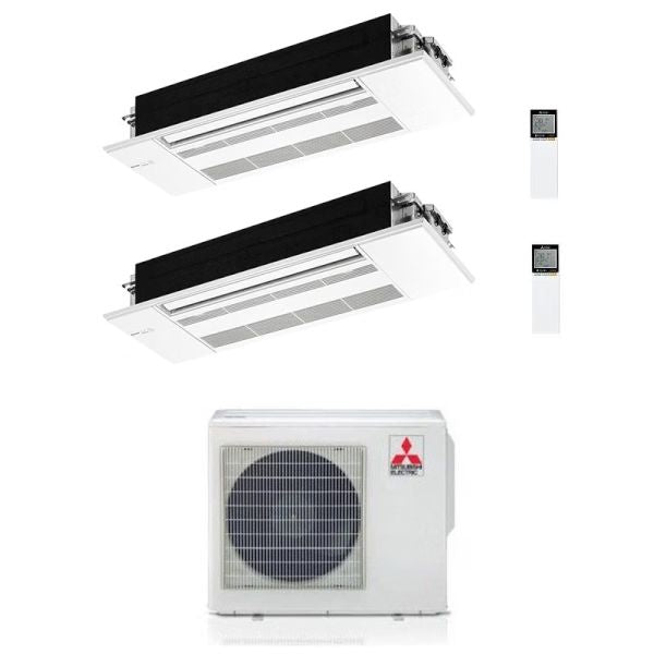 Mitsubishi Klimagerät Kassette 1 VIA MLZ-KP Dualsplit 9000+9000+MXZ-2F53VF Inverter R-32 MXZ-2F53VF4