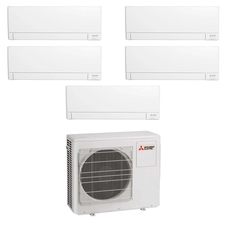 Mitsubishi 5-fach-Split-Klimagerät MSZ-AY, Wandgerät, Inverter, WLAN, Weiß – Außengerät R32 10,2 kW, Innengeräte 5000+5000+9000+18000+18000 BTU MXZ-5F102VF+MSZ-AY[15|15|25|50|50]VGKP