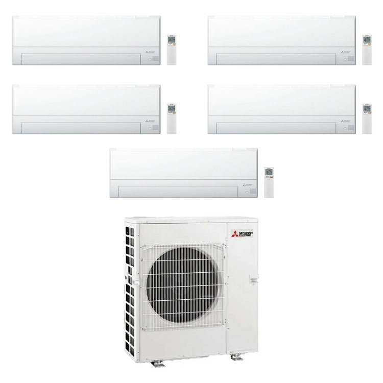 Mitsubishi 5-fach-Split-Klimagerät MSZ-BT, Wandgerät, Inverter, WLAN, Weiß – Außengerät R32 12 kW, Innengeräte 7000+7000+7000+9000+9000 BTU MXZ-6F120VF+MSZ-BT[20|20|20|25|25]VGK