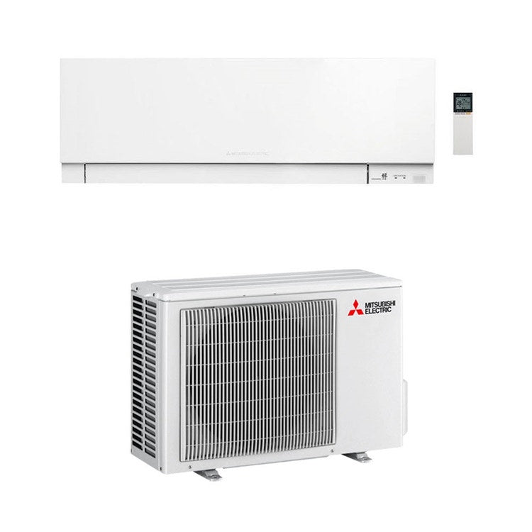 Mitsubishi Monosplit-Klimagerät MSZ-EF Kirigamine Zen, Wandgerät, Inverter, WLAN, Weiß – Außengerät 2,5 kW, Innengerät 9000 BTU MUZ-EF25VG+MSZ-EF25VGKW