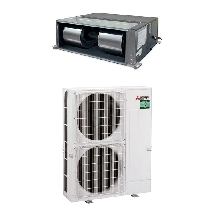 Mitsubishi Monosplit-Klimagerät PEA-M Kanalgerät hohe Pressung, Inverter – Außengerät 19 kW dreiphasig, Innengerät 65000 BTU PUZ-ZM200YKA2+PEA-M200LA2