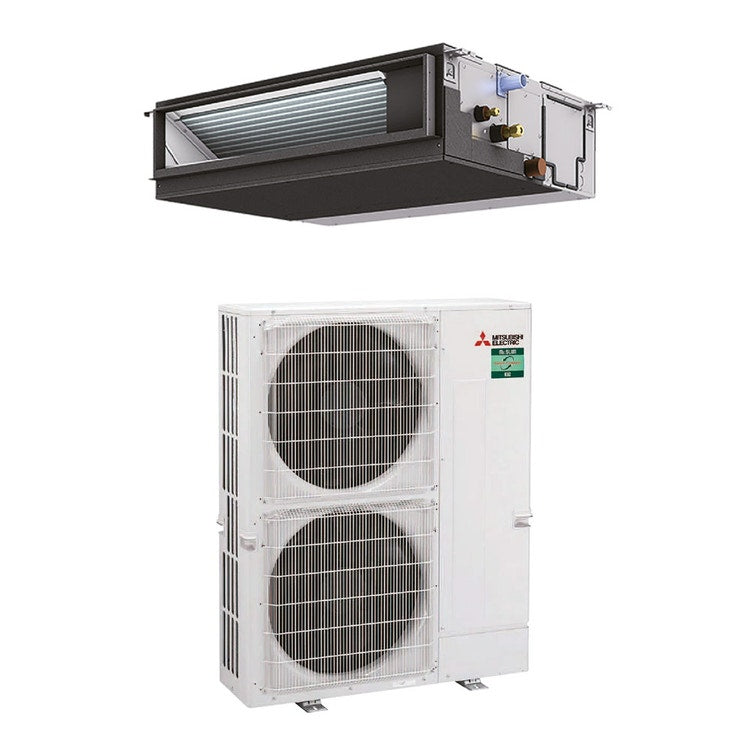 Mitsubishi Monosplit-Klimagerät PEAD-M JA2 Kanalgerät mittlere Pressung, Inverter – Außengerät Standard Inverter 13,4 kW, Innengerät 48000 BTU PEAD-M140JA2-PUZ-M140VKA2
