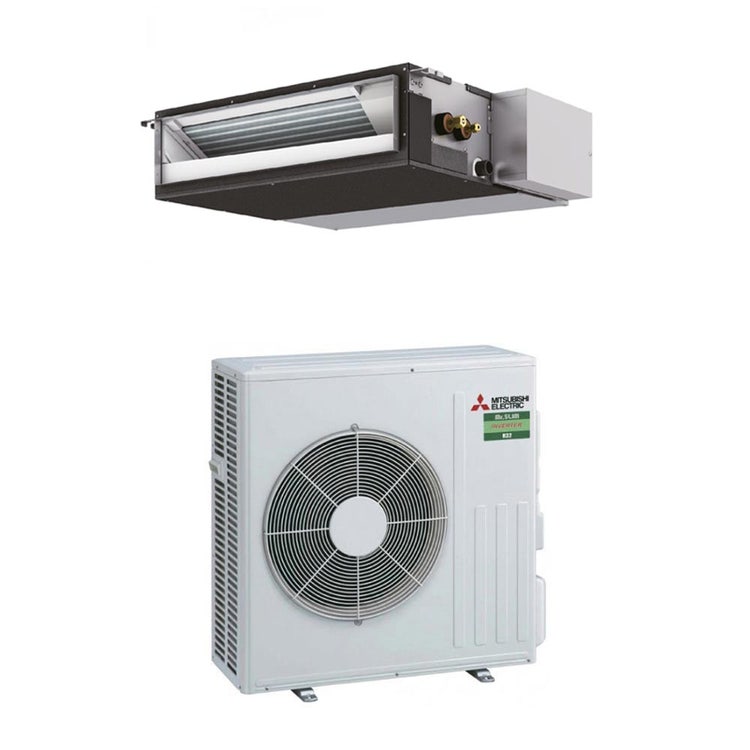 Mitsubishi Monosplit-Klimagerät SEZ-M Kanalgerät kompakt, Inverter – Außengerät 7,1 kW, Innengerät 24000 BTU SUZ-M71VA+SEZ-M71DA2