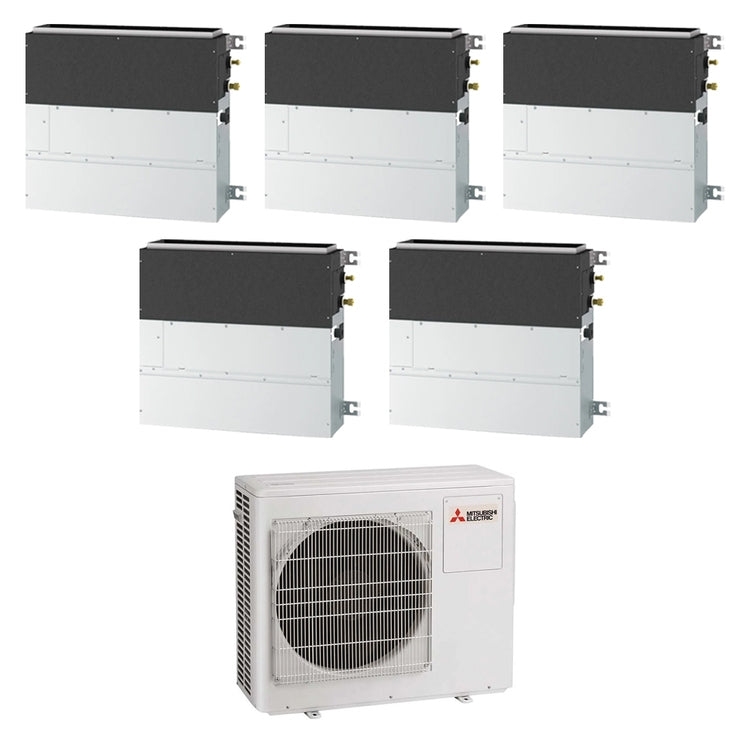 Mitsubishi 5-fach-Split-Klimagerät SFZ-M, Wand-/Truhengerät, Inverter – Außengerät R32 10,2 kW, Innengeräte 9000+9000+9000+12000+21000 BTU MXZ-5F102VF+SFZ-M[25|25|25|35|60]VA