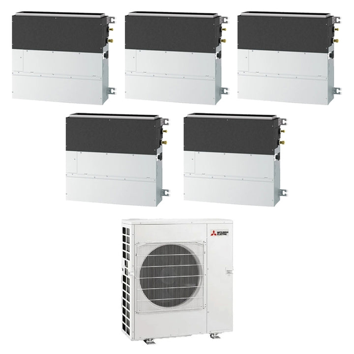 Mitsubishi 5-fach-Split-Klimagerät SFZ-M, Wand-/Truhengerät, Inverter – Außengerät R32 12 kW, Innengeräte 9000+9000+9000+18000+18000 BTU MXZ-6F120VF+SFZ-M[25|25|25|50|50]VA