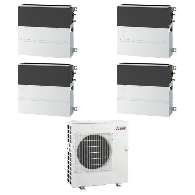 Mitsubishi 4-fach-Split-Klimagerät SFZ-M, Wand-/Truhengerät, Inverter – Außengerät R32 12 kW, Innengeräte 9000+12000+18000+18000 BTU MXZ-6F120VF+SFZ-M[25|35|50|50]VA