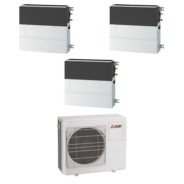 Mitsubishi 3-fach-Split-Klimagerät SFZ-M, Wand-/Truhengerät, Inverter – Außengerät R32 10,2 kW, Innengeräte 9000+9000+9000 BTU MXZ-5F102VF+SFZ-M[25|25|25]VA