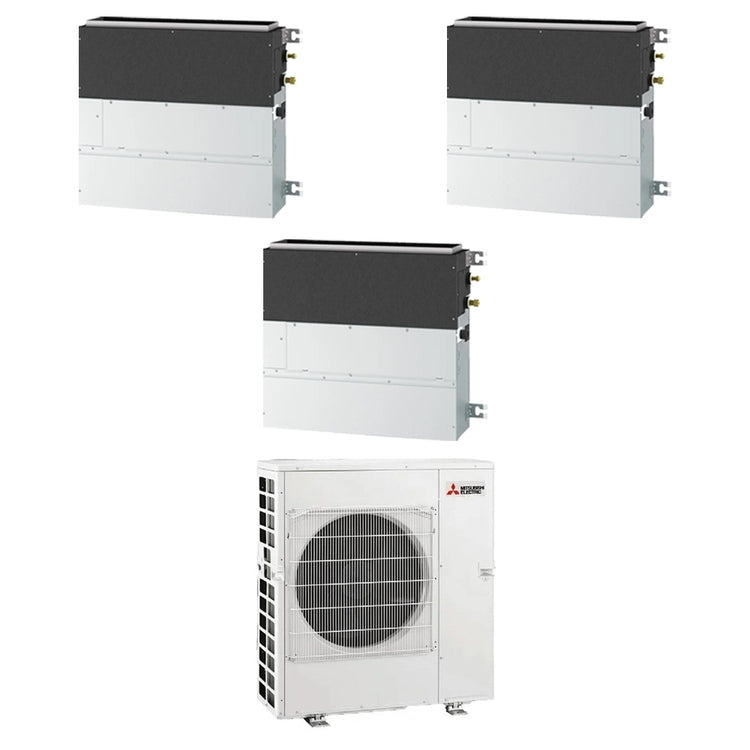 Mitsubishi 3-fach-Split-Klimagerät SFZ-M, Wand-/Truhengerät, Inverter – Außengerät R32 8,3 kW, Innengeräte 9000+21000+21000 BTU MXZ-4F83VFHZ+SFZ-M[25|60|60]VA