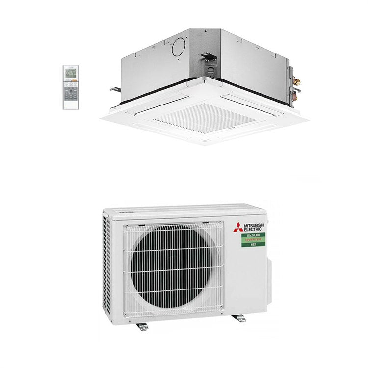 Mitsubishi Monosplit-Klimagerät SLZ-M 4-Wege-Kassette, Inverter – Außengerät 3,5 kW, Innengerät 12000 BTU SUZ-M35VA+SLZ-M35FA2