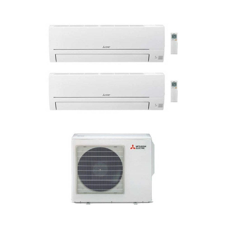 Mitsubishi 2-fach-Split-Klimagerät Smart, Inverter – Außengerät R32 5 kW, Innengeräte 12000+12000 BTU MXZ-3HA50VF+2xMSZ-HR35VF