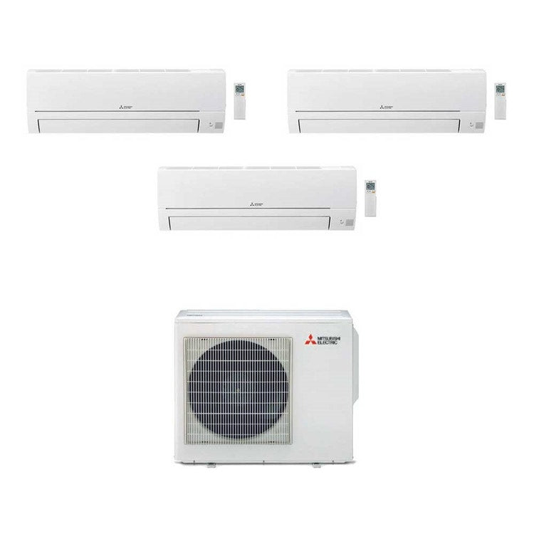Mitsubishi 3-fach-Split-Klimagerät Smart, Inverter – Außengerät R32 5 kW, Innengeräte 9000+9000+9000 BTU MXZ-3HA50VF+3xMSZ-HR25VF