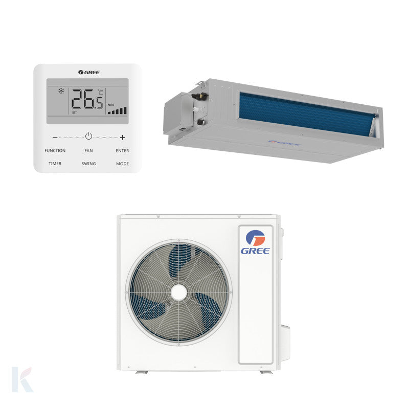 Solarics Gree UM CDT 60 3F – Monosplit Klimaanlage Duct U-Match R32 Three-Phase