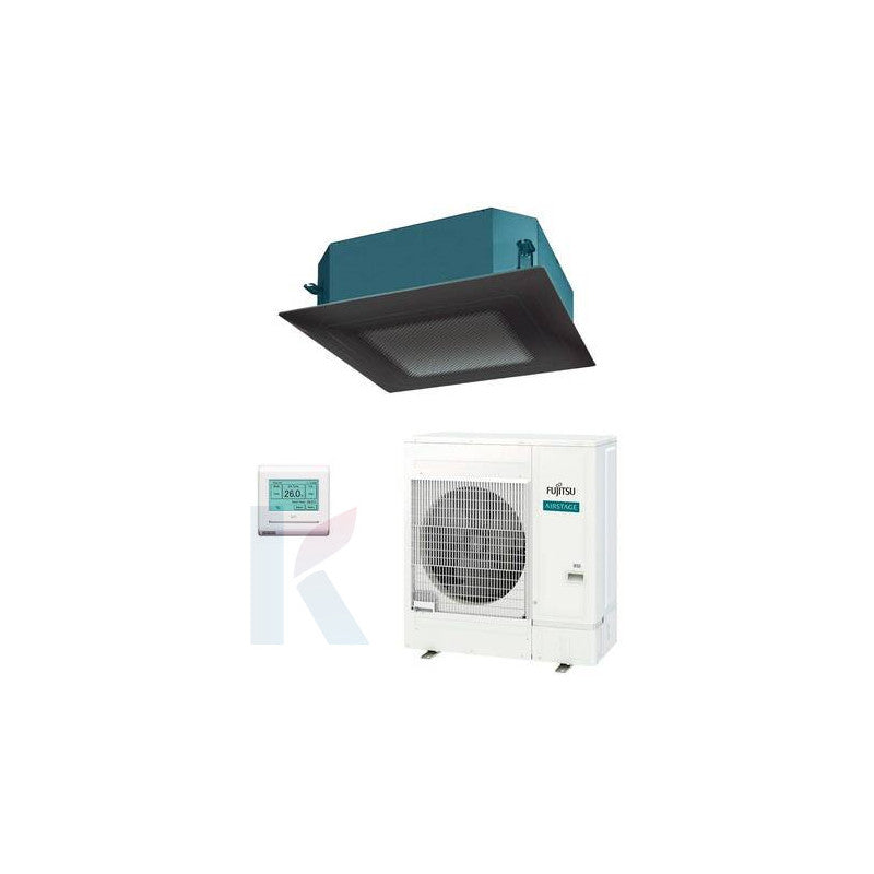 Solarics Fujitsu AUY125-KR 3D – Monosplit Cassette 3D Airflow KR Klimagerät Black