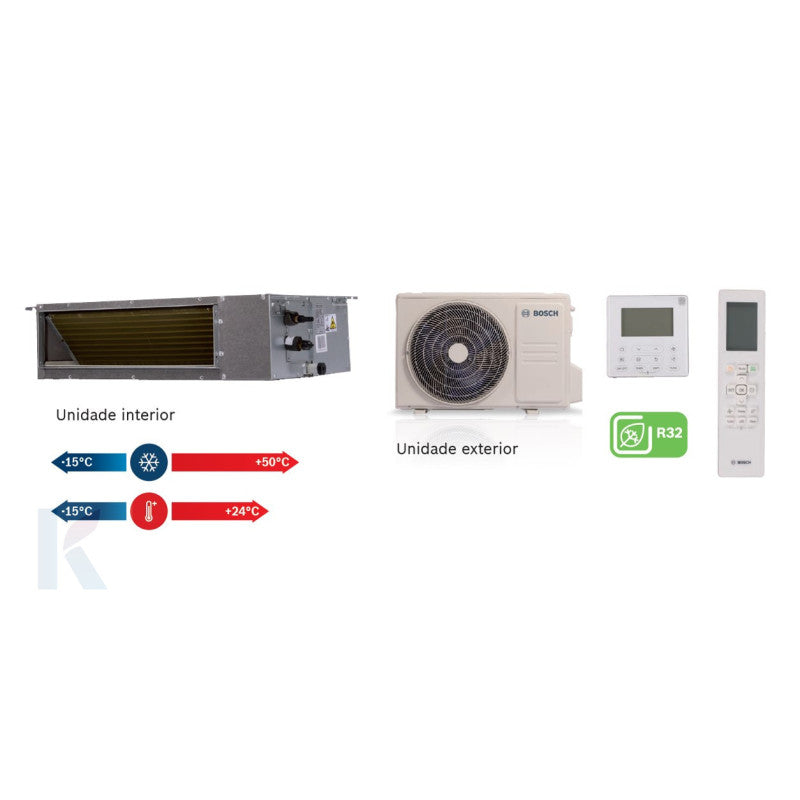 Solarics Bosch CL5000iL-Set 35 DE - 3,5 kW – Conduta Climate 5000i Monosplit-Klimaanlage