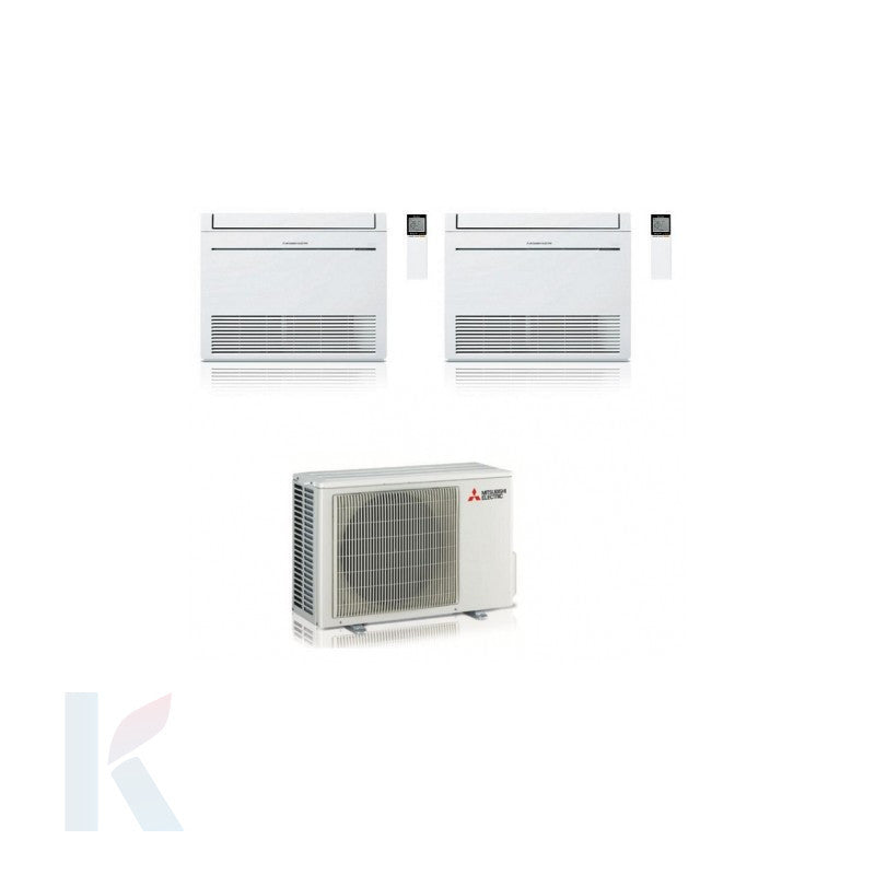Solarics Mitsubishi Standgerät - 12000 + 12000 BTU - Ext. MXZ-2F53VF – Multisplit-Set