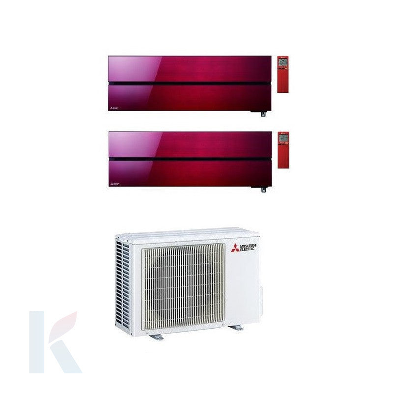 Solarics Mitsubishi Kirigamine Style Ruby Red - 9000 + 18000 BTU - Ext. MXZ-2F53VF – Multisplit-Set