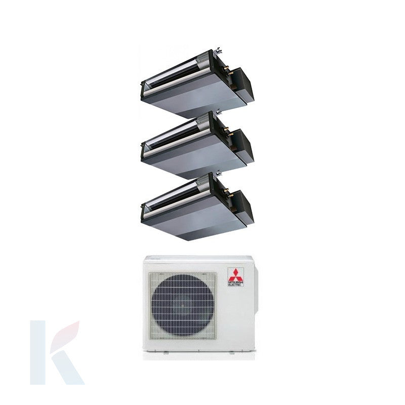 Solarics Mitsubishi Duct - 9000 + 18000 + 18000 BTU - Ext. MXZ-4F72VF – Multisplit-Set