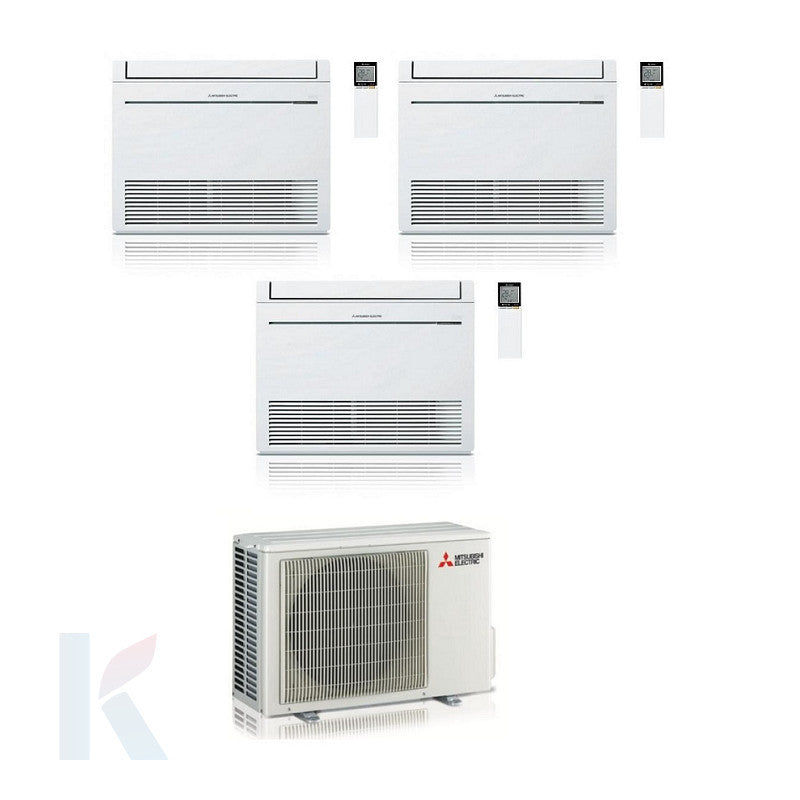 Solarics Mitsubishi Standgerät - 9000 + 18000 + 18000 BTU - Ext. MXZ-4F72VF – Multisplit-Set
