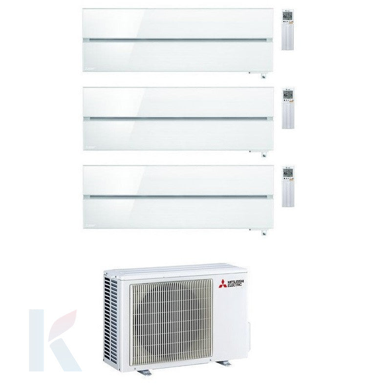 Solarics Mitsubishi Kirigamine Style Pearl White - 12000 + 18000 + 18000 BTU - Ext. MXZ-4F83VF – Multisplit-Set