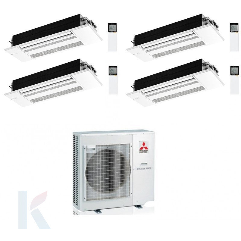 Solarics Mitsubishi 1-way Cassette - 9000 + 9000 + 9000 + 18000 BTU - Ext. MXZ-4F83VF – Multisplit-Set