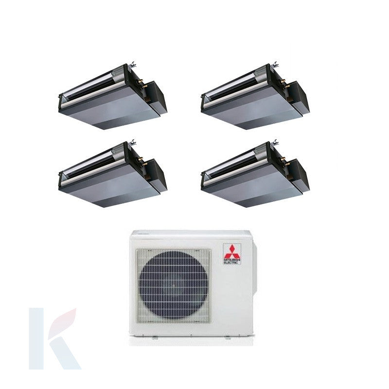 Solarics Mitsubishi Duct - 9000 + 9000 + 9000 + 12000 BTU - Ext. MXZ-4F72VF – Multisplit-Set