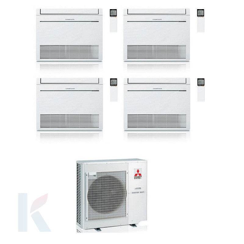 Solarics Mitsubishi Chão - 9000 + 9000 + 9000 + 18000 BTU - Ext. MXZ-4F83VF – Multisplit-Set