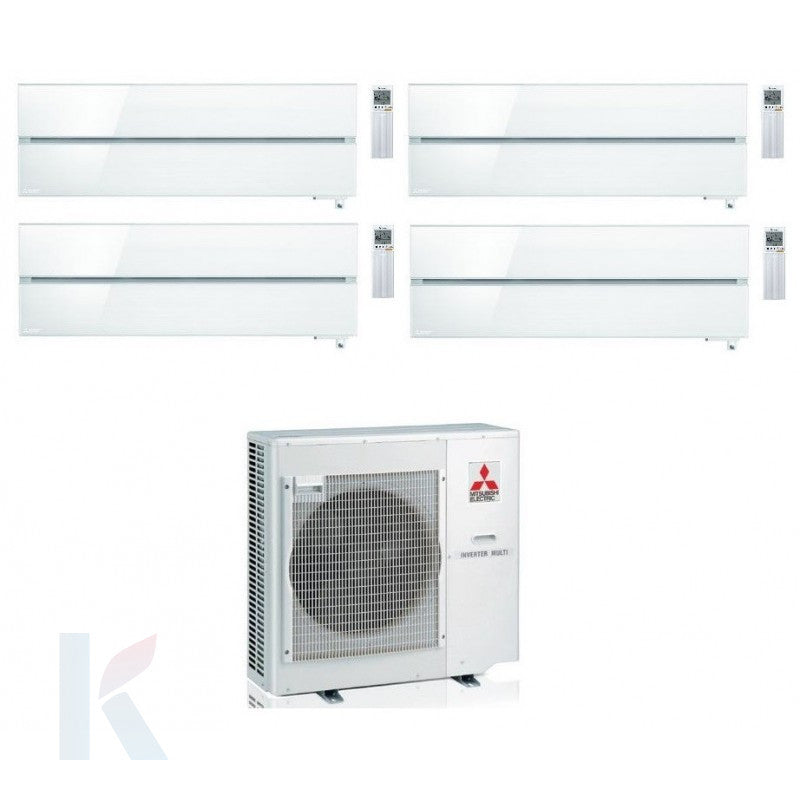 Solarics Mitsubishi Kirigamine Style Pearl White - 9000 + 12000 + 12000 + 18000 BTU - MXZ-4F83VF – Multisplit-Set