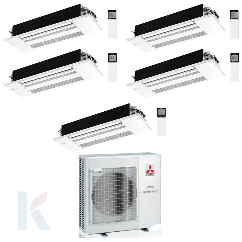 Solarics Mitsubishi 1 Way Cassette - 9000 + 9000 + 9000 + 9000 + 9000 BTU - Ext. MXZ-5F102VF – Multisplit-Set
