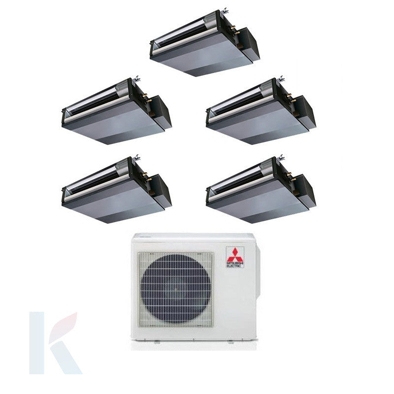 Solarics Mitsubishi Duct - 9000 + 9000 + 9000 + 12000 + 12000 BTU - Ext. MXZ-5F102VF – Multisplit-Set