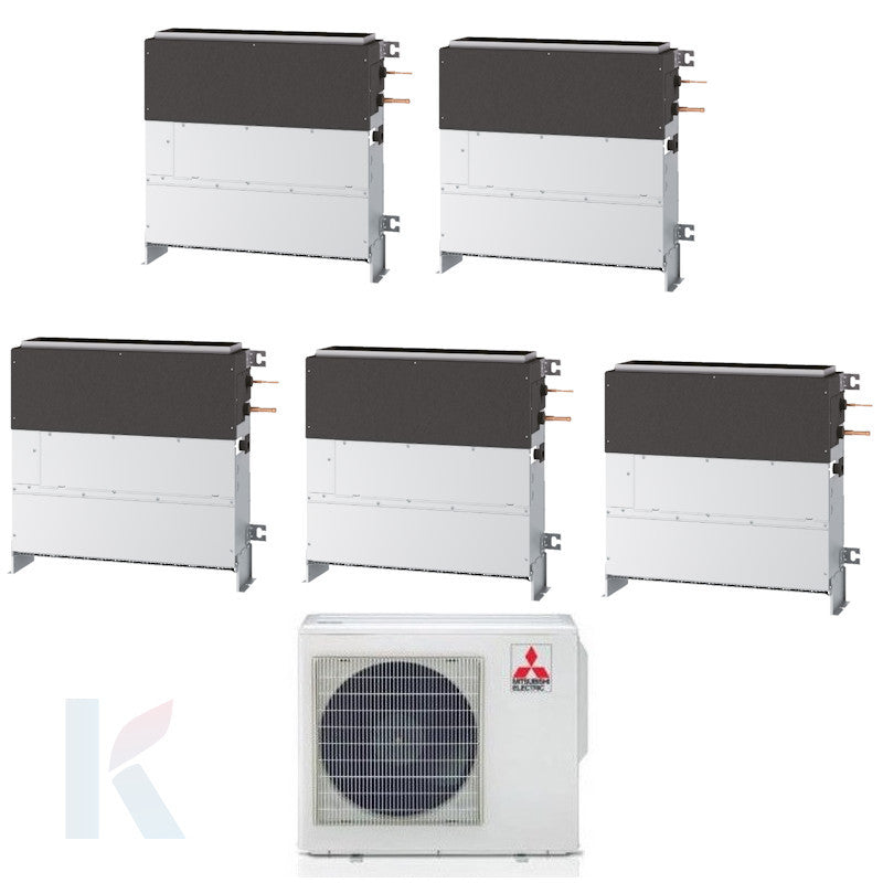 Solarics Mitsubishi Standgerät Duct - 9000 + 9000 + 12000 + 12000 + 18000 BTU - Ext. MXZ-5F102VF – Multisplit-Set