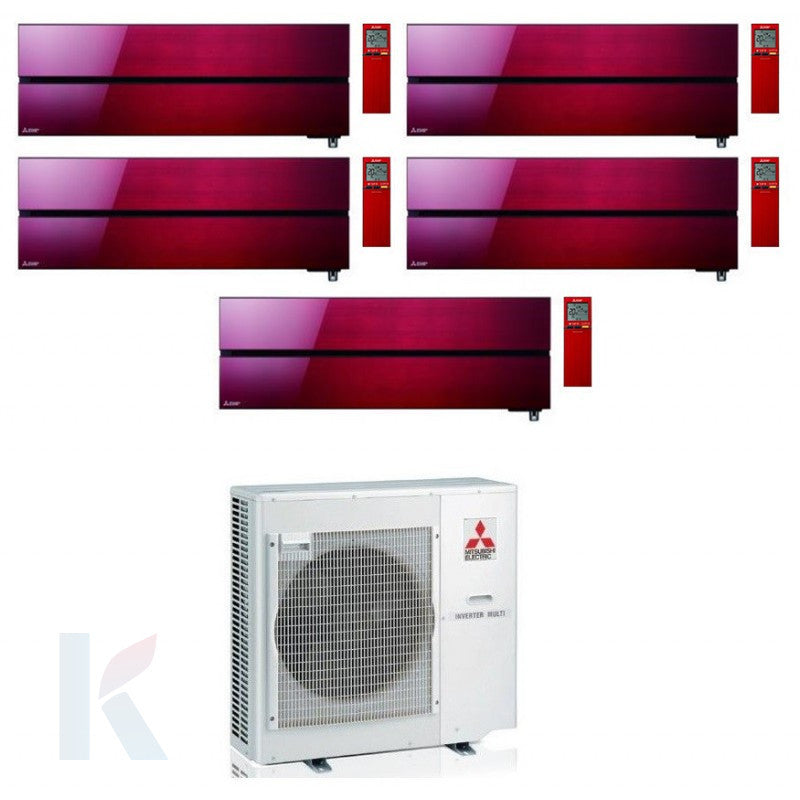 Solarics Mitsubishi Kirigamine Style Ruby Red - 9000+12000+12000+12000+12000 BTU - MXZ-5F102VF – Multisplit-Set