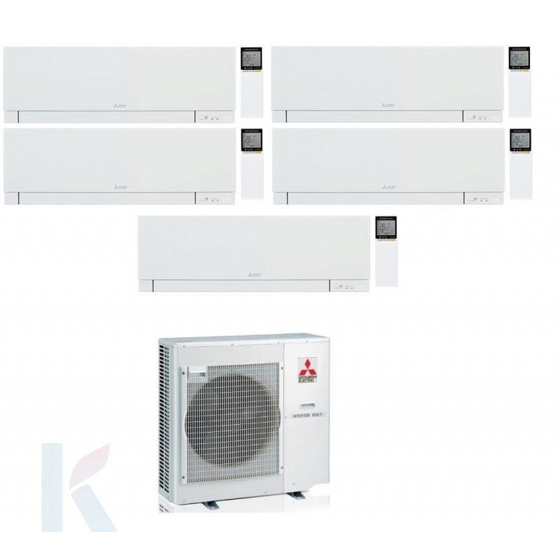 Solarics Mitsubishi Kirigamine Zen White - 9000 + 9000 + 9000 + 12000 + 18000 BTU - MXZ-5F102VF – Multisplit-Set