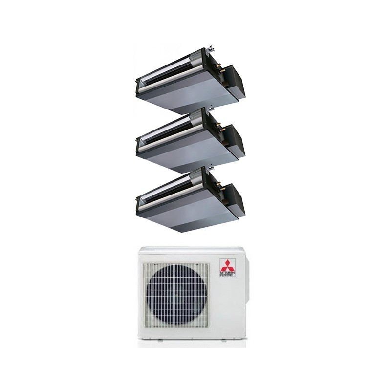 Mitsubishi Multisplit-Klimaanlage (3x1) – Kanal – 9000 + 9000 + 18000 BTU – Ext. MXZ-3F54VF