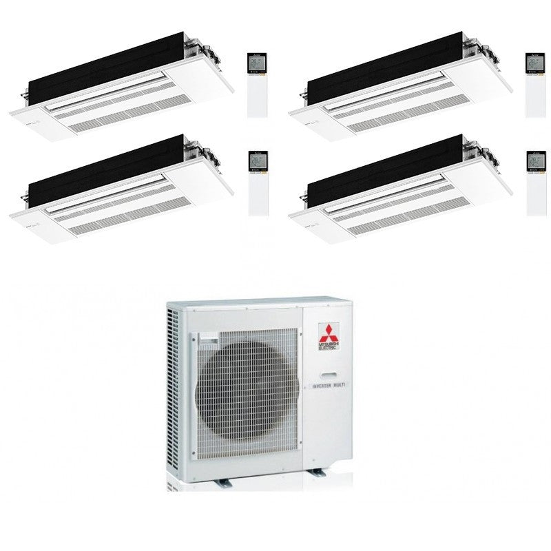 Mitsubishi Multisplit-Klimaanlage (4x1) – 1-Wege-Kassette – 9000 + 9000 + 9000 + 12000 BTU – Ext. MXZ-4F72VF