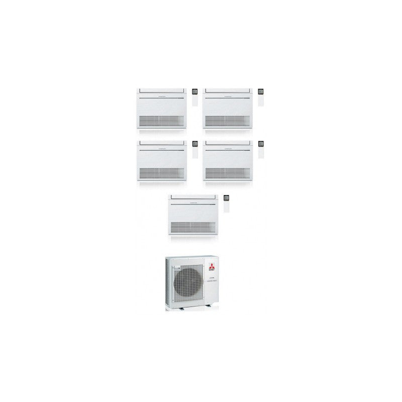 Mitsubishi Multisplit-Klimaanlage (5x1) – Chão – 9000 + 9000 + 9000 + 9000 + 18000 BTU – Ext. MXZ-5F102VF