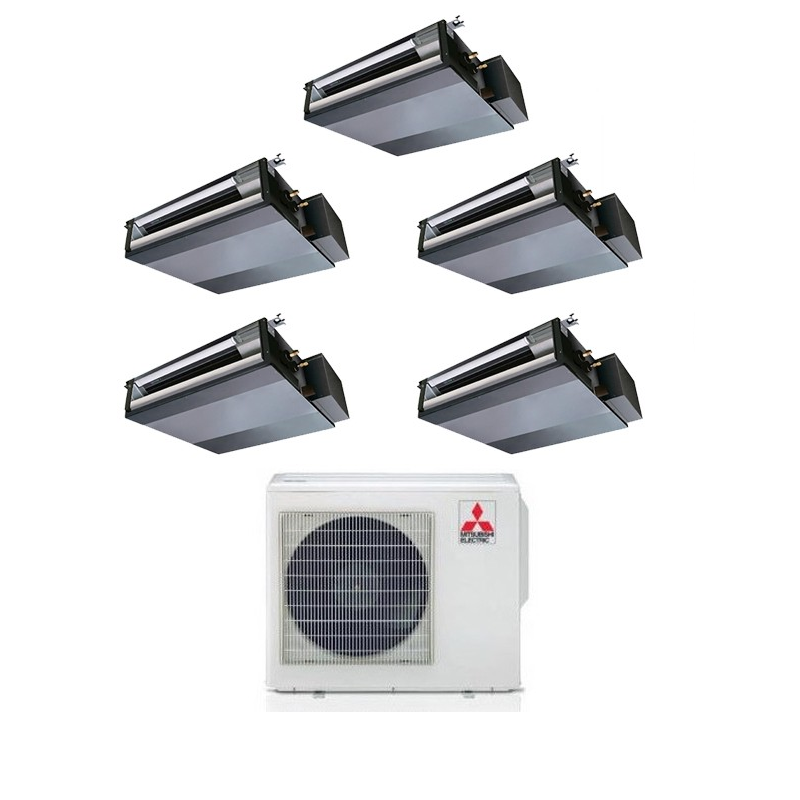 Mitsubishi Multisplit-Klimaanlage (5x1) – Kanal – 9000 + 9000 + 9000 + 12000 + 18000 BTU – Ext. MXZ-5F102VF