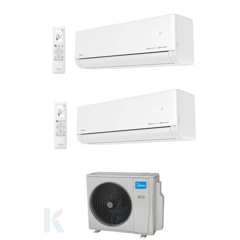 Solarics Midea Solstice EZ - 12000 + 18000 BTU - Ext. M3OA-27HFN8-Q – Multisplit Set Klimagerät (2x1)