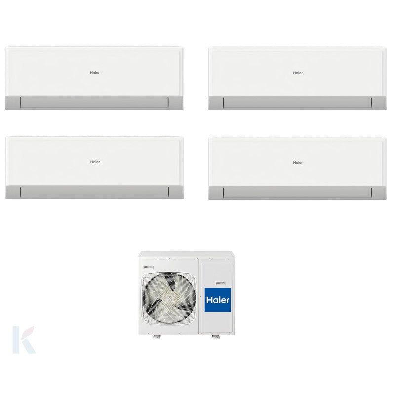 Solarics Haier Geos XT - 9000 + 9000 + 12000 + 18000 BTU - Ext. 4U85S2SR5FA – Multisplit Set Klimagerät (4x1)