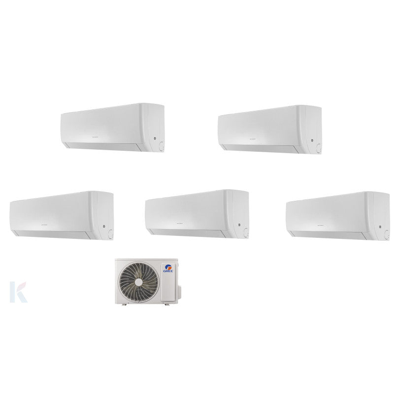 Solarics Gree Pular - 9000 + 9000 + 9000 + 9000 + 12000 BTU - Ext. FM 42 – Multisplit Set Klimagerät (5x1)