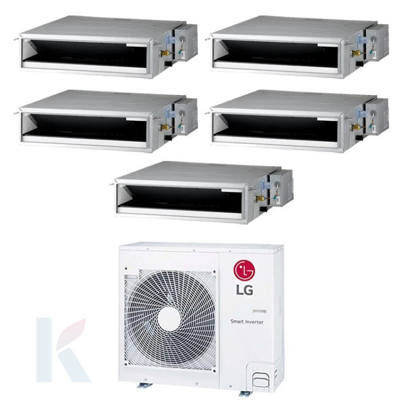 Solarics Lg Low Duct - 9000 + 9000 + 9000 + 9000 + 12000 BTU - Ext. MU5R30 – Multisplit Set Klimagerät (5x1)