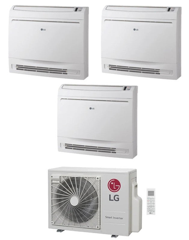 LG Multisplit-Set-Klimaanlage (3x1) – Bodenkonsole – 9000 + 9000 + 12000 BTU – Ext. MU3R19