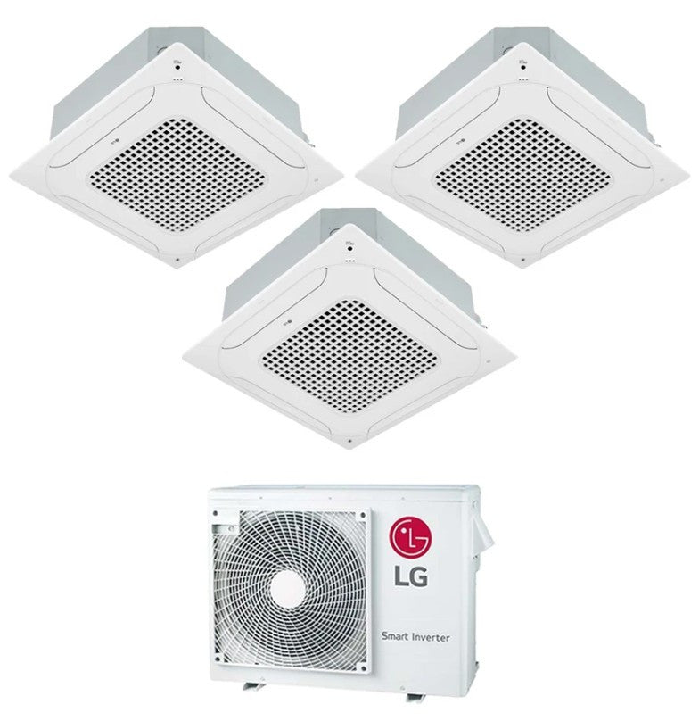 LG Multisplit-Set-Klimaanlage (3x1) – Kassette – 9000 + 18000 + 18000 BTU – Ext. MU5R30
