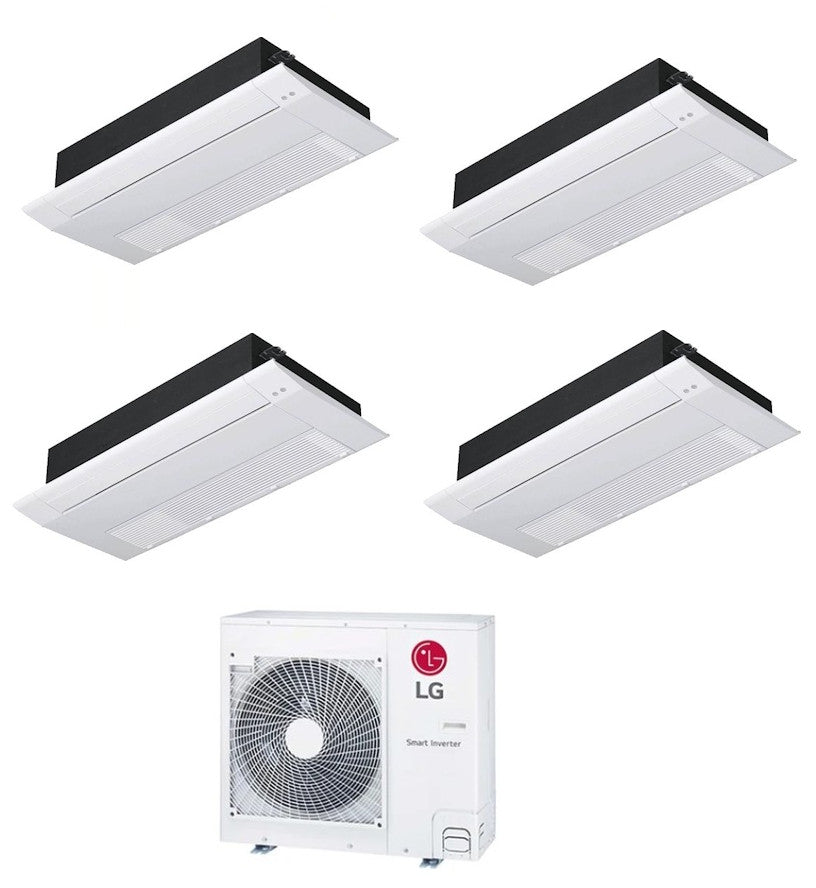 LG Multisplit-Set-Klimaanlage (4x1) – 1-Wege-Kassette – 9000 + 9000 + 9000 + 9000 BTU – Ext. MU4R25