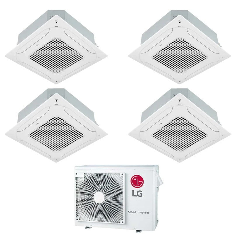 LG Multisplit-Set-Klimaanlage (4x1) – Kassette – 9000 + 9000 + 12000 + 18000 BTU – Ext. MU5R30