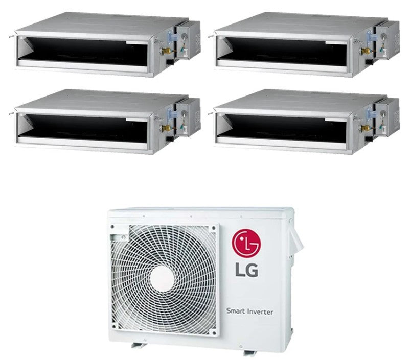 LG Multisplit-Set-Klimaanlage (4x1) – niedriger Kanal – 12000 + 12000 + 12000 + 12000 BTU – ext. MU5R30