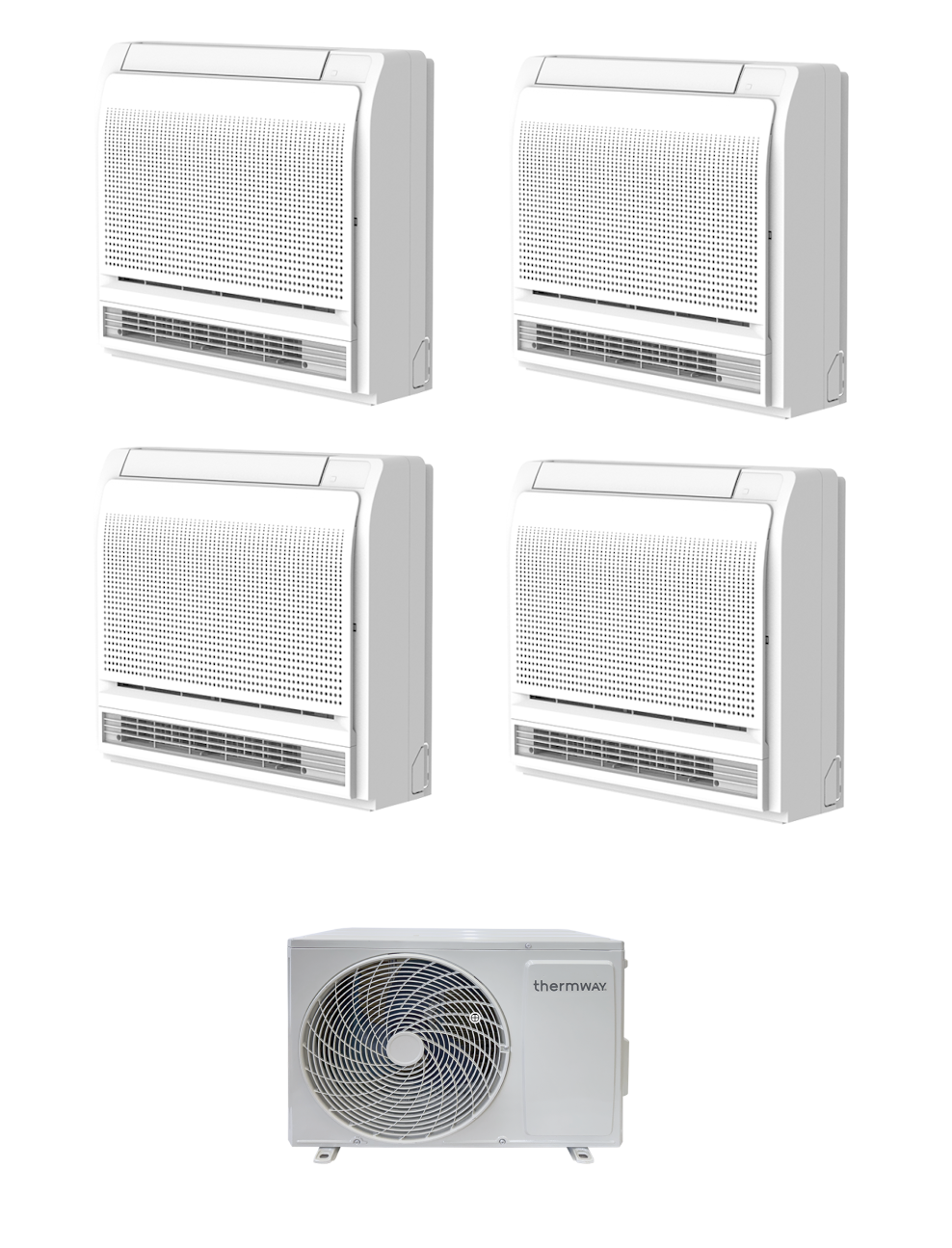 Thermway Klimaanlage Multisplit-Set (4x1) – LC-Konsole – 12000 + 12000 + 12000 + 12000 BTU – Ext. BAUMWOLLE42