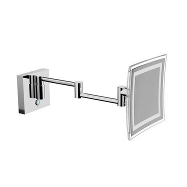 Inda Wandvergrößerungsspiegel mit doppelt klappbarem Arm, Chromoberfläche MY MIRROR AV258DCR