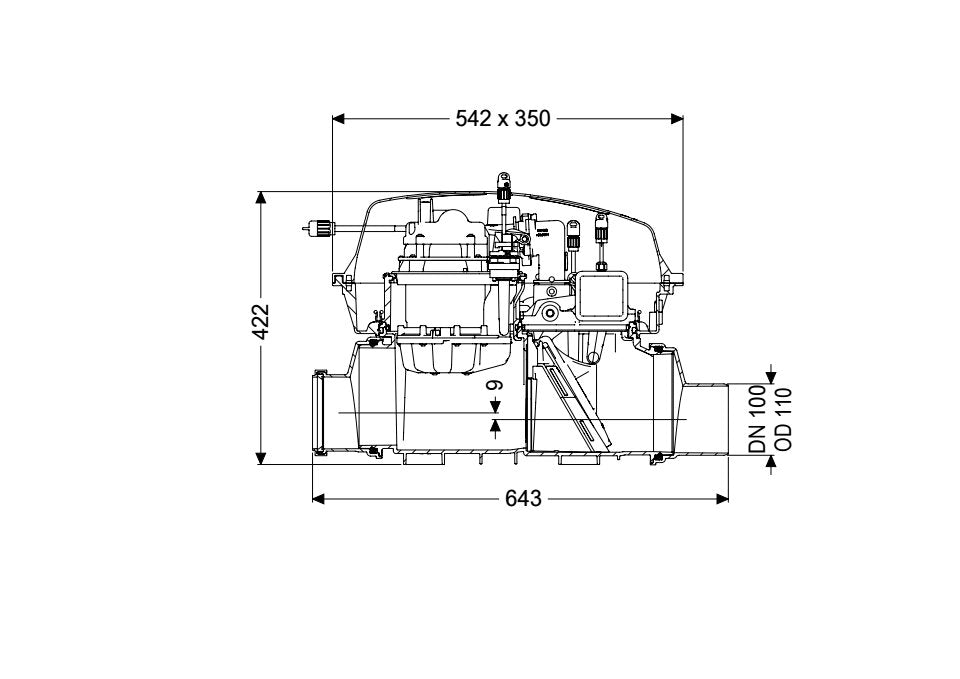 KESSEL Rückstaupumpanlage Pumpfix F DN 100, freiliegend Art. 24100