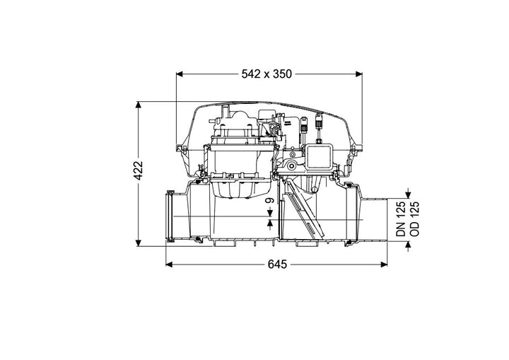 KESSEL Rückstaupumpanlage Pumpfix F DN 125, freiliegend Art. 24125