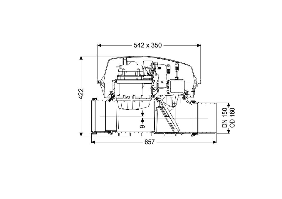 KESSEL Rückstaupumpanlage Pumpfix F DN 150, freiliegend Art. 24150